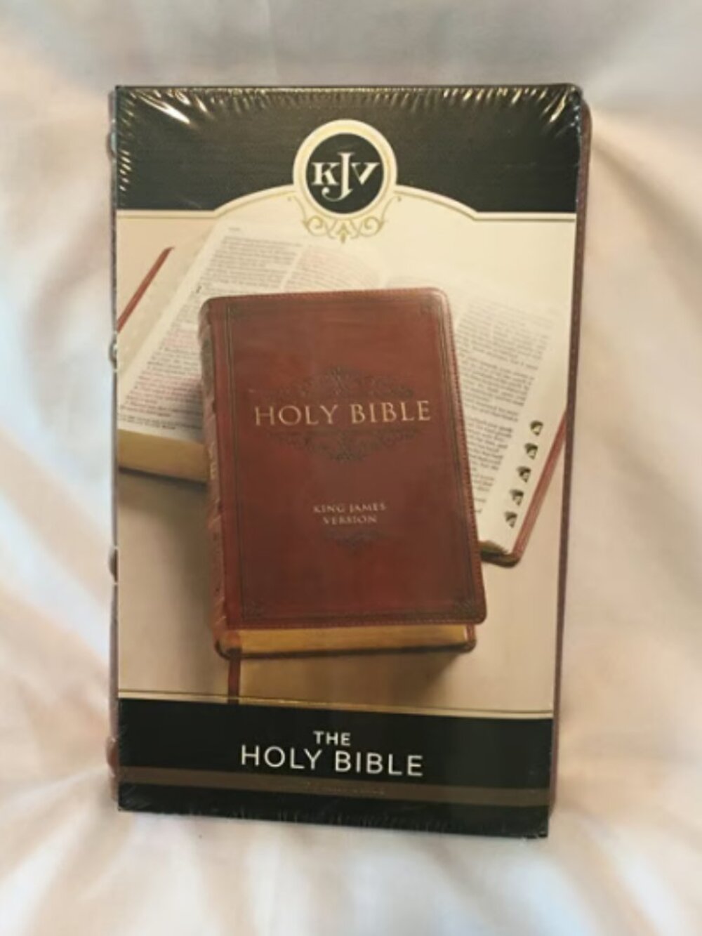 KJV Super Giant Print Bible-Brown Faux Leather Indexed BRAND NEW